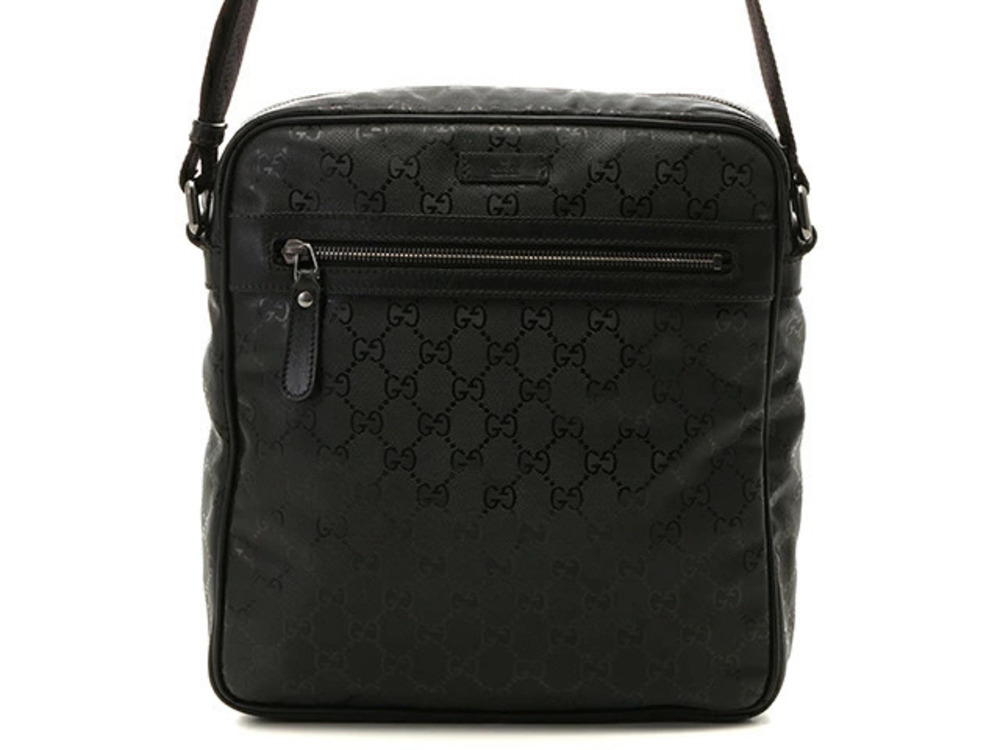 Gucci GG Imprime Hobo Bag Black Calfskin